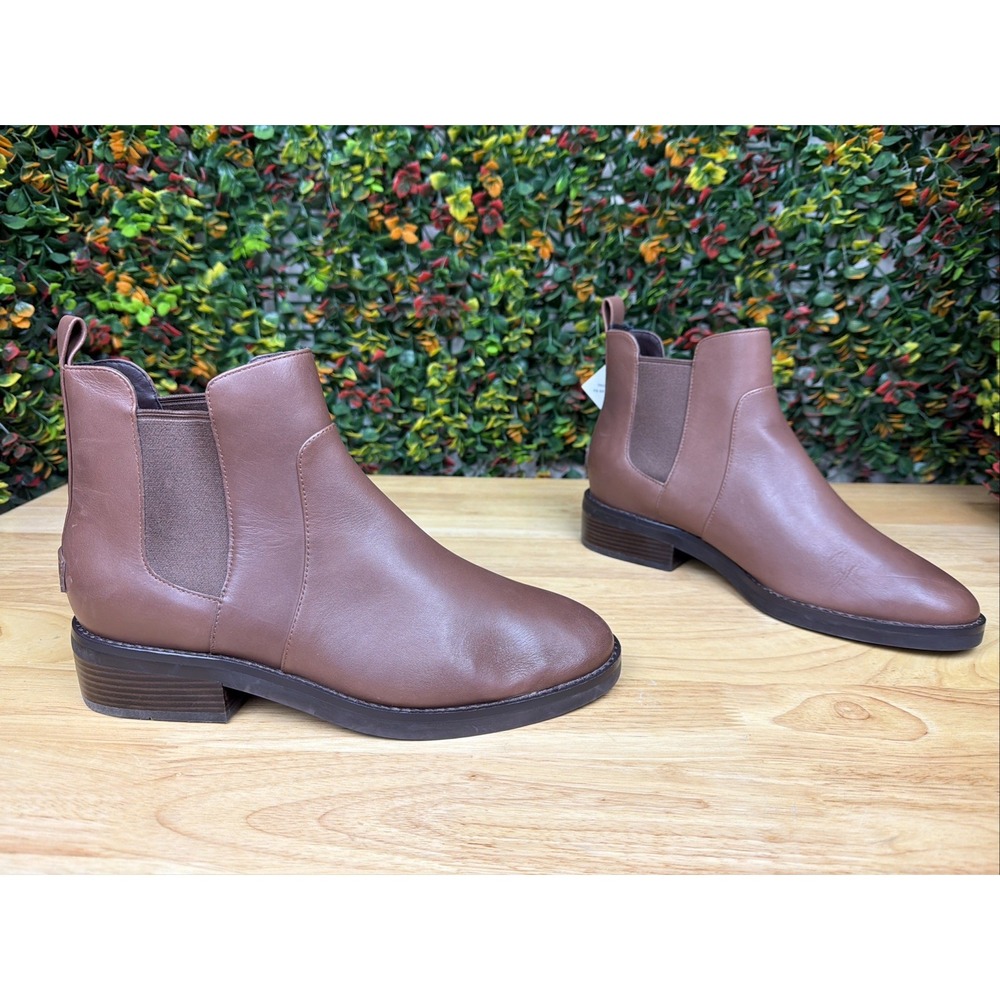 Cole Haan‎ Nora Bootie Leather Waterproof Chelsea Ankle Pull On Brown Womens 8.5 - Picture 4 of 10